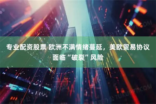 专业配资股票 欧洲不满情绪蔓延，美欧贸易协议面临“破裂”风险